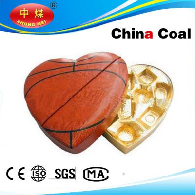 China Heart Shape With Football Painted Leather Box For Chocolate for sale