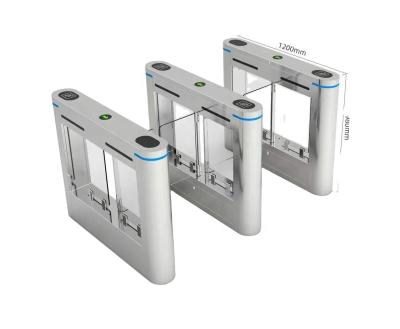 China Access Control Advanced Automatic Acess Control System Metro Swing Turnstile Barrier Acrylic Glass Door for sale