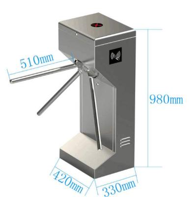 China 304 Stainless Steel Tripod Turnstile System Pedestrian Turnstile Gate Vertical Tripod Barrier Gate for sale