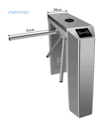 China 304 Stainless Steel Drop Shipping Bridge Style Automatic Tripod Turnstile Access Control System for sale