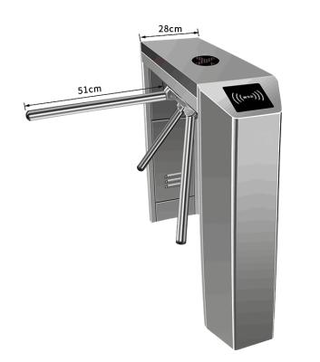 China 304 Stainless Steel Bridge Electro Bus Station Single Tripod Turnstile Mechanical Tripod Entrance 3 Arm Turnstile Turnstile for sale