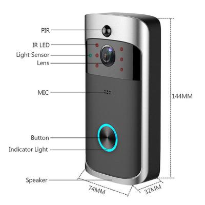 China 2021 New V5 Version Smart Home Wireless Wifi Ring Door Bell M3se Visual Doorbell With Camera Intercom FVD1100 for sale