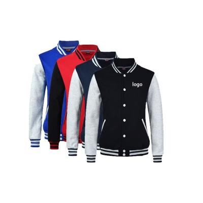 China Reversible Factory Custom Design Long Baseball Jacket Sleeves Unisex Sport Wear Sweatshirt Jacket for sale