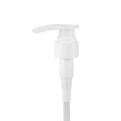 China Plastic Bottle 28/410 Lotion Pump For Cream Shampoo Bottle Output 4cc Ribbed Closure for sale