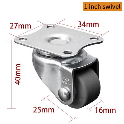 Cina Mini ruote di rotaia industriali da 30 kg e 1 pollice ruote di piastra 201P-52 in vendita