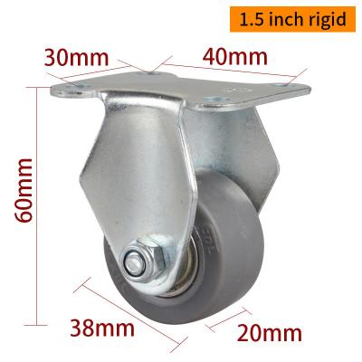 Cina Rivestimento di zinco Mini ruote di cassa 1.5 pollici 35 kg piastra rigida piastra cassa in vendita