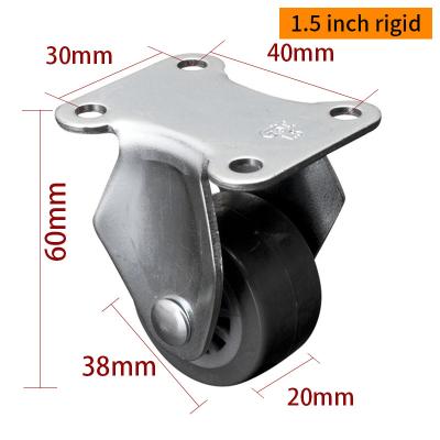 중국 가벼운 미니 가구 캐스터 작은 회전 캐스터 바퀴 1.5 인치 38mm 판매용