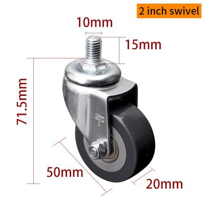Chine Les roues à rouleaux miniatures de 2 pouces, 40 kg et 50 mm à vendre