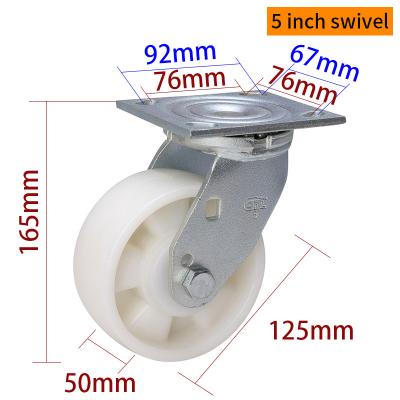중국 5인치 중량 캐스터 400kg 부하 산업 캐스터 바퀴 125mm 판매용