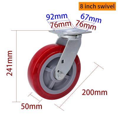 中国 EDL 重荷カスタマー 200mm 8インチ回転カスタマーホイール 738-86 販売のため