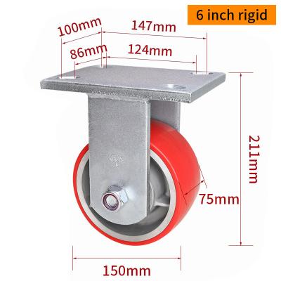 Cina 6 pollici 150 mm ruote a rotaia di carico 1300 kg carico 936-86A in vendita