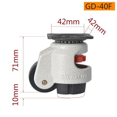 China 50 kg-1500 kg Plate leveling casters Zware EDL casters GD serie GDF Te koop
