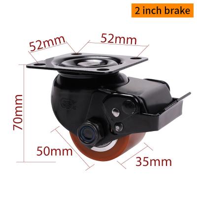 Cina TPU Tread Equipment Casters 50mm 2 Inch Plate Casters M412P-86A in vendita