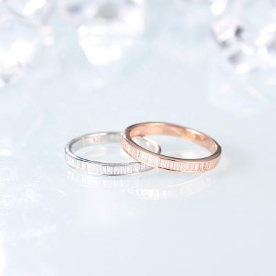 China TRENDY Women Engagement Ring Fashion Jewelry Couples Wedding Rings 10k Gold Weeding Rose Gold Silver Ring for sale