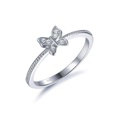 China Custom Designed Butterfly Lead Free Nickel Free Ring Customized Rings 925 Sterling Silver Rings Jewelry Women for sale