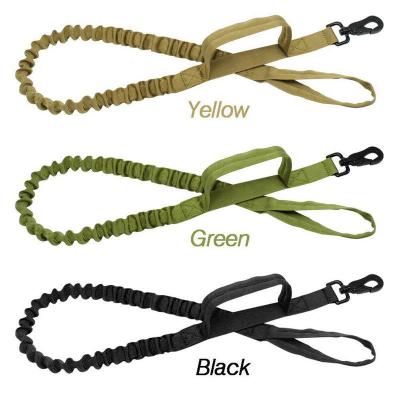 China Military Training Training Detached Dog Collar Leash With Handle Army Dog Collar Tactics High Quality Nylon Bungee Dog Leashes for sale