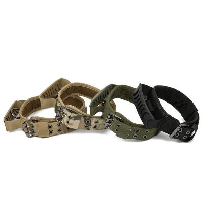 China Custom Wholesale Luxury Custom Military Reflective Nylon Pet Collars Heavy Duty Reflective Tactical Dog Collar 2 Inches for sale