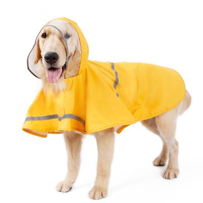 China Amazon Sustainable Hot Sale High Quality Reflective Waterproof Dog Raincoat With Hood for sale