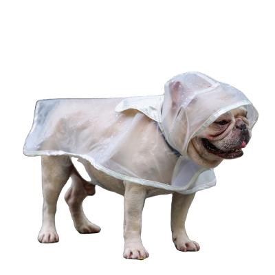 China Sustainable Free Sample High Quality Durable Waterproof Large EVA Dog Fashionable Raincoat With Hood for sale