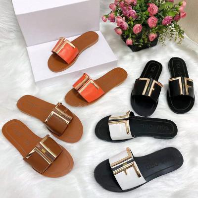 China GIRL YK3029 hot sale fashion trend OCCUPIED women shoes flat non-slip open toe slippers summer sandals for ladies for sale