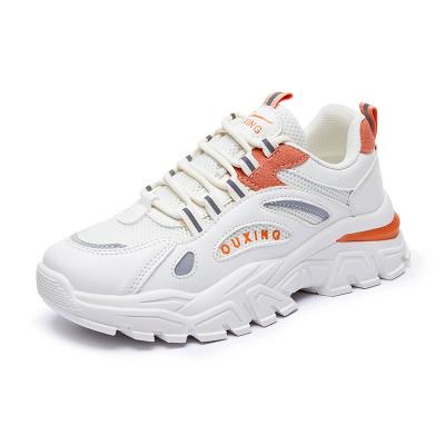 China 2022 fashion trend BUSY GIRL SP3001 springs and summer women shoes height increasing bulky sneakers style sports breathable walking sneakers for sale