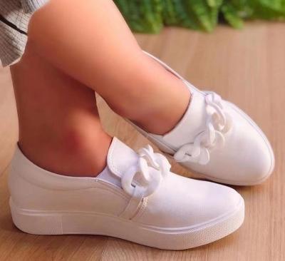 China 2021 HCN HY3239 new drop platform women's shoes fashion trend metal clasp simple bulky loose cake thick soles shoes for sale