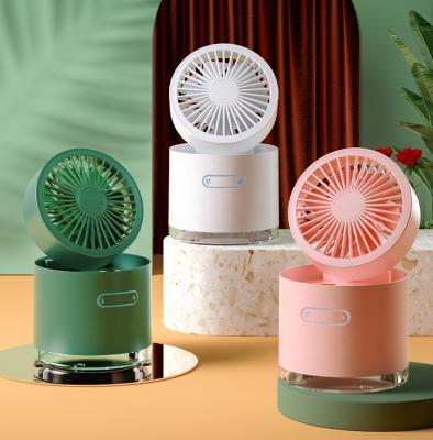 China Handheld Cooling Humidifier 2000mAh Mini Fan With Humidifier Battery Operated Fan Humidifier Mist Fan for sale