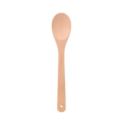 China Sustainable Long Handle Beech Wood Cookware Durable Wooden Wok Frying Spatula for sale