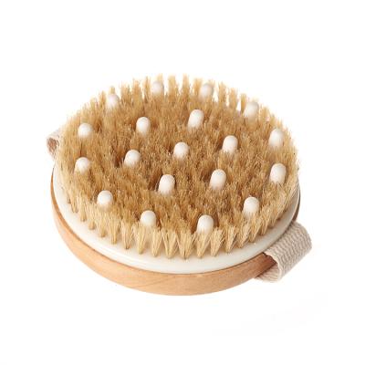 China All Natural Refillable Wood Bamboo Handle Bath Body Natural Hot Selling Degradable Nylon Cleaning Brush for sale