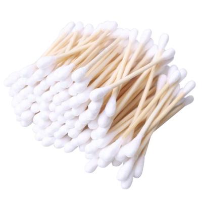 China Daily Suction Ear Cleaning Bamboo Cotton Buds Wooden Swab for sale