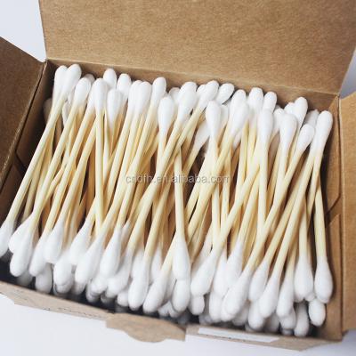 China Dispoable 200pcs Baby Cotton Buds Plastic Packaging Ear Cotton Bud Cleaning Bamboo Cleaning Pad Eco Friendly Bamboo Ear Cotton Stick Non for sale