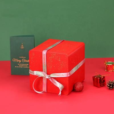 China Recyclable Christmas Square Metal Gift Chocolate Cookie Storage Tin Box for sale