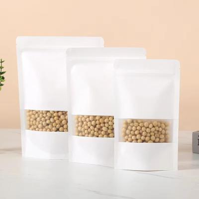 China Biodegradable Zip Lock Paper Pouch Food Grade Kraft Paper Bag Packaging for sale