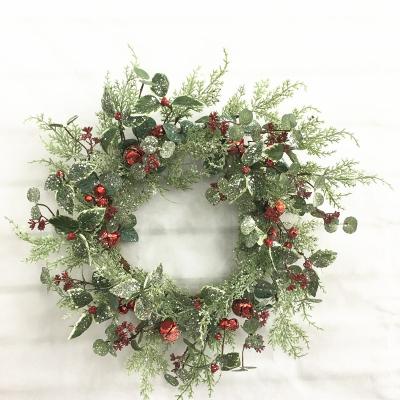 China New Simulation Bells Christmas Wreath American Garland Durable Christmas Wreath for sale