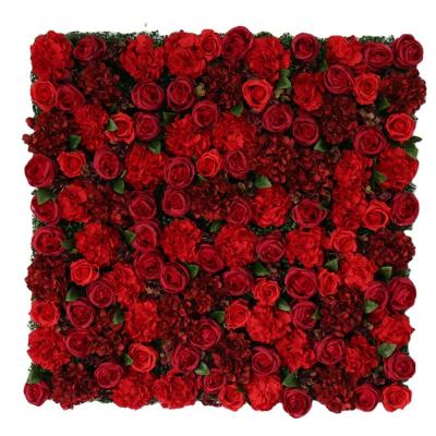 China Hot Sale Wedding Decor Flower Faux Cloth Real Touch Real Touch Large Artificial Flower Wall Backdrop for sale