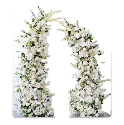 China Real Touch Feeling Success Simulation Horn Green White Arch Arrangement Decoration Artificial Flowers For Arch for sale