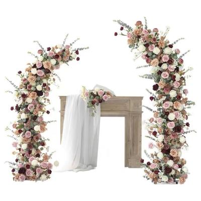 China Real Touch Feeling 2022 Most Popular Wholesale Cheap Paste Colored Bean Horn Arch Artificial Flowers For Decoration Wedding for sale