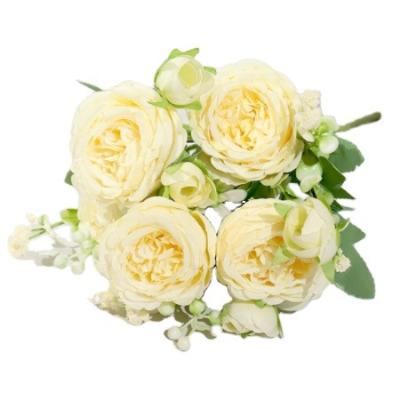 China Real Touch Feeling Wedding Artificial Roses Peony Floral Bouquet Flower Events Decorative Silk Bride Bouquet From China Manufacturer for sale