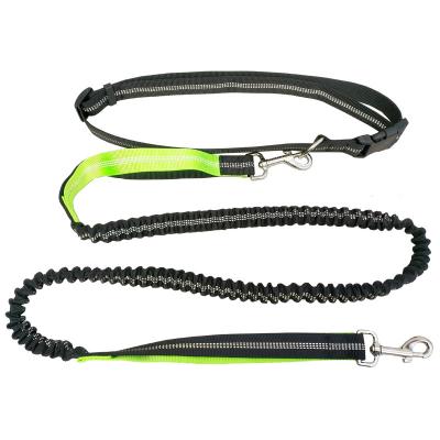 China Reflective Elastic Hands Pull Dog Collar Jogging Leash Free Reflective Leash Pull Rope Dog Running Belt for sale