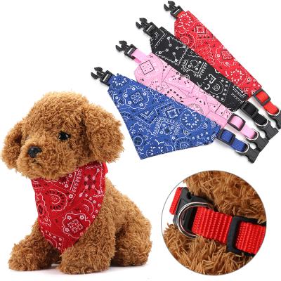 China Viable Custom Printed Custom Printed Triangle Pet Dog Bandana Dog Neckerchiefs Dog Collar Bandanas for sale