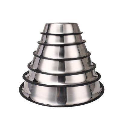 China Viable Factory Direct Wholesale Pet Metal Dog Food Non-Slip Bowl and Cat Food Bowl Stainless Steel Dog Bowl for sale