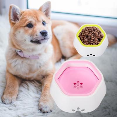 China Sustainable Warm Pet Bowl Travel Car Anti-Slip Non-Wet Mouth Splash Drinking Water Floating Bowl for sale