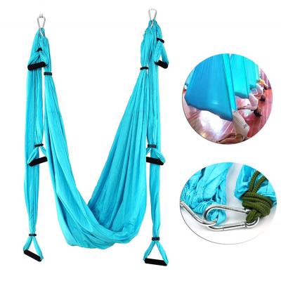 China Durable 6 Handle Belt Anti Gravity Hot Yoga Hanging Swing Hammock for sale