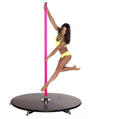 China Portable Durable Freestanding Pink Silicon Stripper Dancing Pole Step for sale