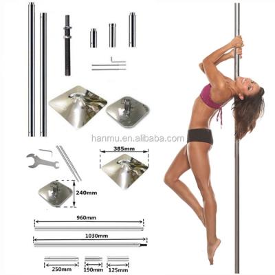 China Adjustable Pole Dance Square Bom 45mm Stripper Portable Dance Pole Tube for sale