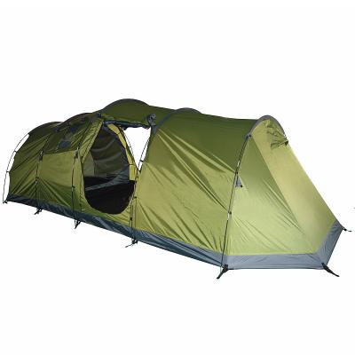 China Waterproof Explosive Outdoor Camping One Bedroom Two-living Tent Tunnel Tent Room 6 Person Team Family Tent for sale