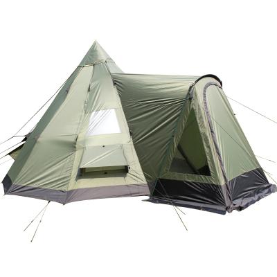 China Waterproof Wholesale 6 Person Outdoor Luxury Large Adult Family Teepee Indian Teepee Camping Tent For Sale for sale