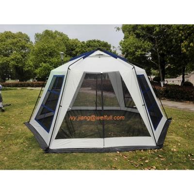 China Camouflage Game 10 Man Canopy Instant Screened Big Canopy Outdoor Folding Canopy Tent / Field Screen Tent for sale