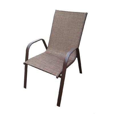 China Traditional Outdoor Garden Patio Stacking Chair With Flex Comfort Material And Metal Frame for sale