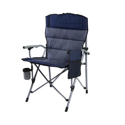 China Hot Sale Modern Amazon Luxury Relax Foldable With Cup Holder Iron Frame Folding Outdoor Camping Chair for sale